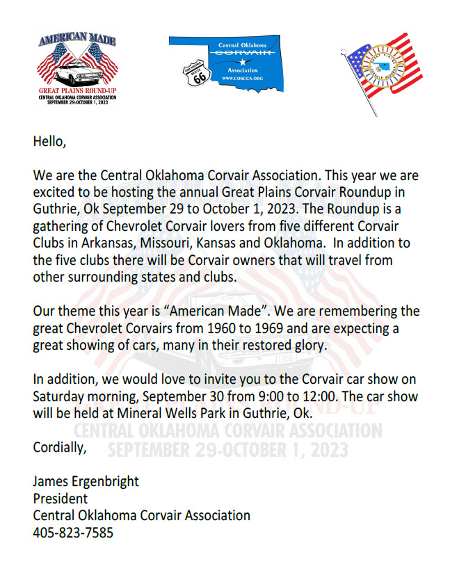 2023 Roundup Welcome letter